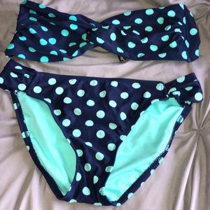 Poka dot bathing suit size medium
